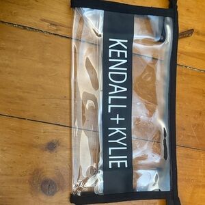 Kendall & Kylie Clear Cosmetic Pouch with Black Trim